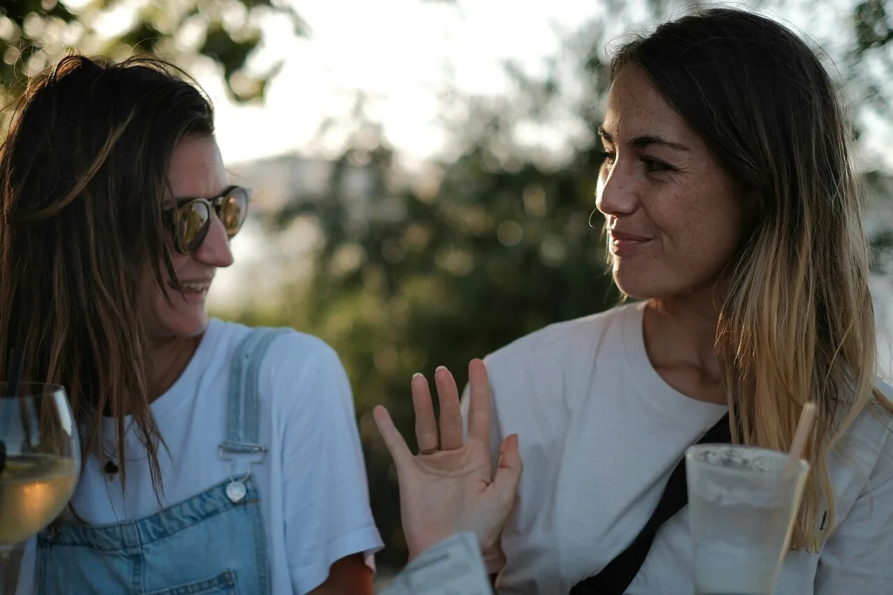 women talking conversation friendship authentic